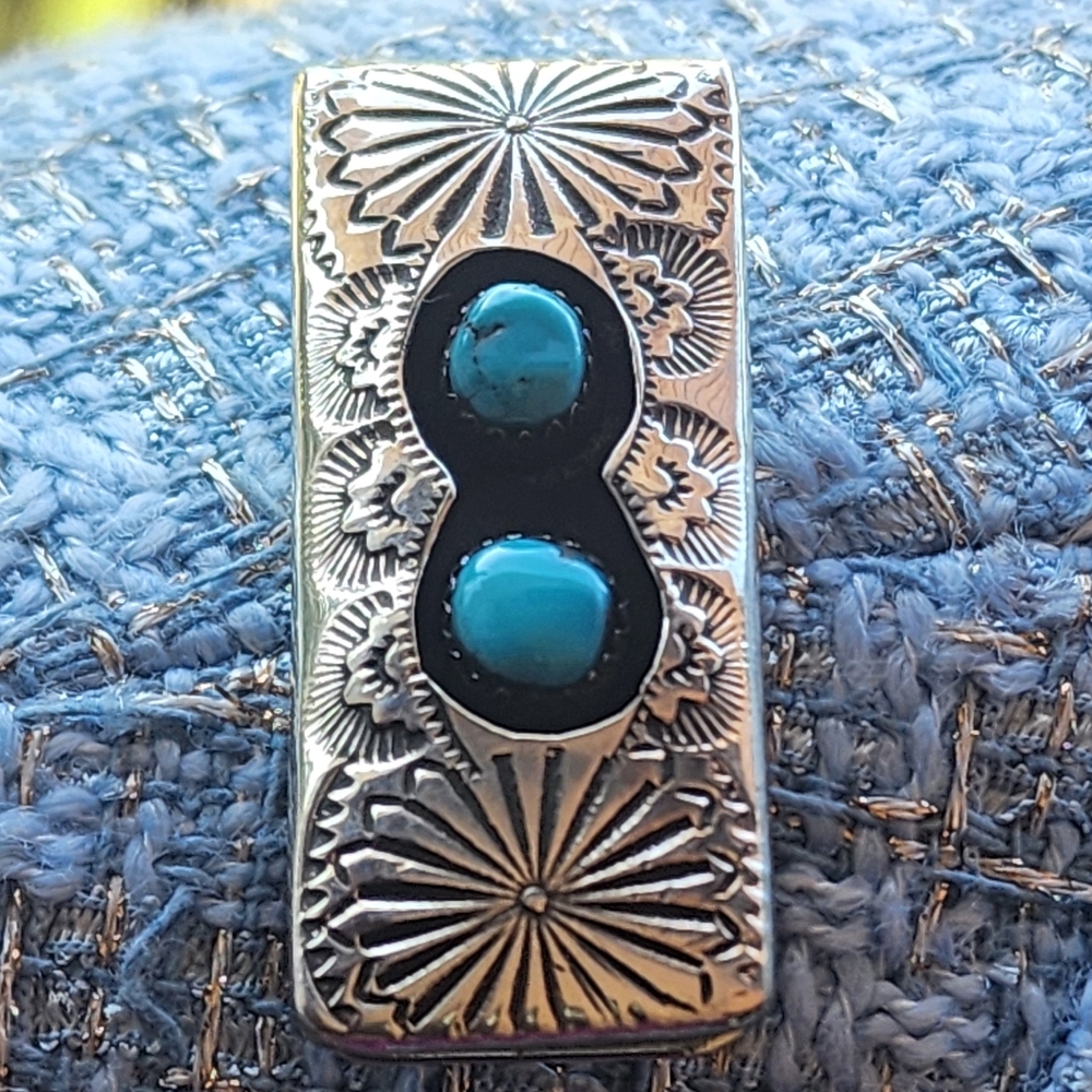 Silver and Turquoise Money Clip NATIVE MADE 💲💲